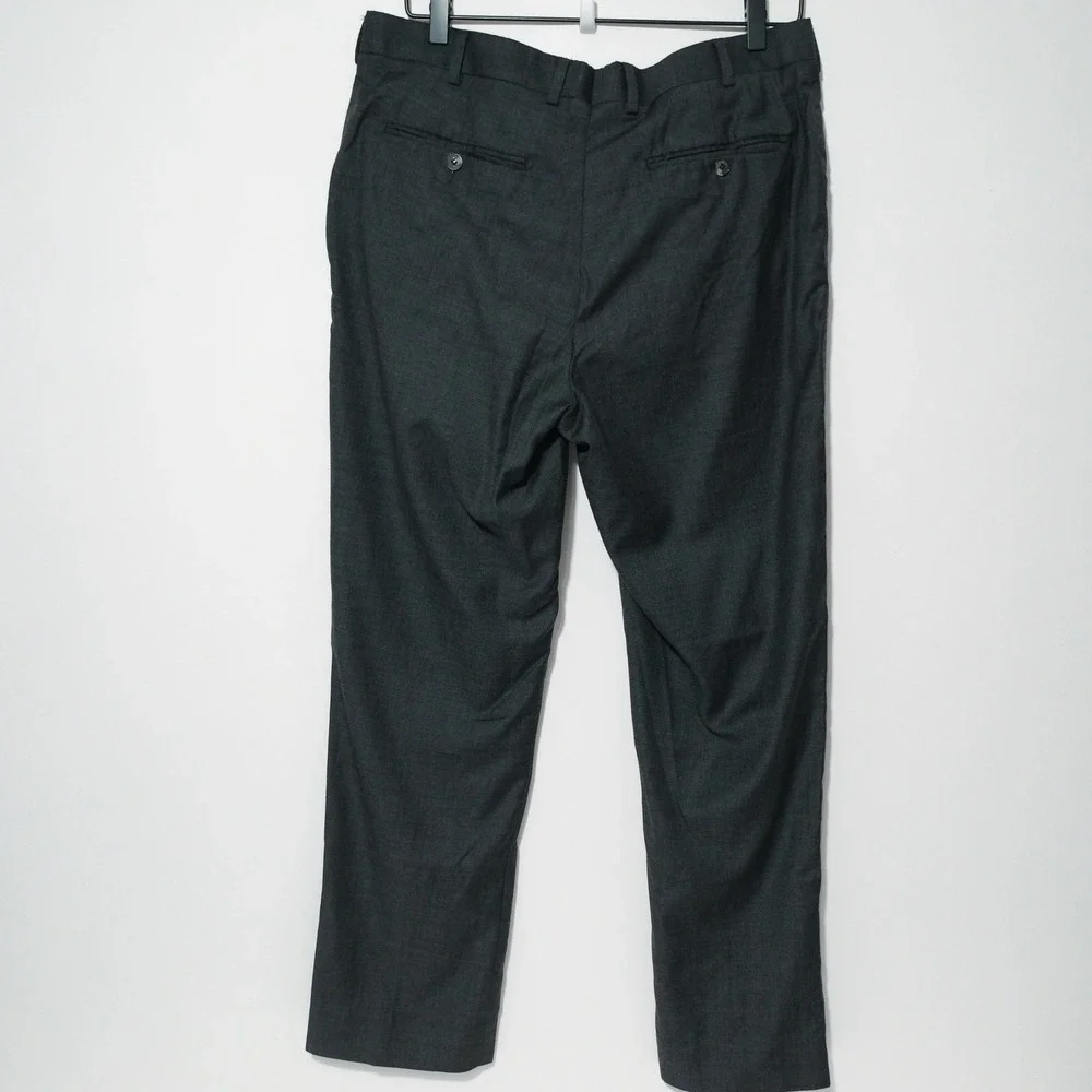 SuitSupply Mens Pure Wool S110 Pleated Brescia Trouser Dark Grey EU52 UK/US42